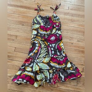 Old Navy Girl 10-12 Colorful Patterned Sundress Sleeveless Spaghetti Strap